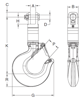 YOKE 8-308 Krętlik widły / hak